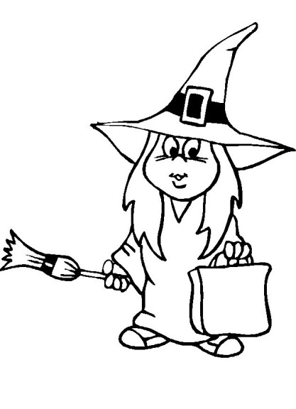Coloriage petite sorciere