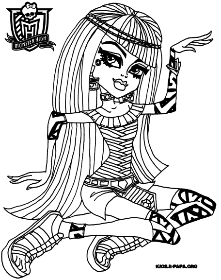 Coloriage Monster High Cleo