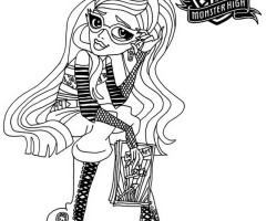 Coloriage Monster High Ghoulia