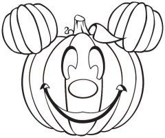 Coloriage citrouille Mickey