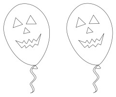 Coloriage halloween ballon