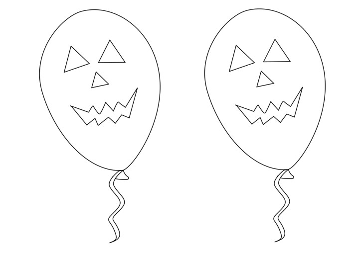 Coloriage halloween ballon