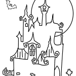 Coloriage chateau halloween