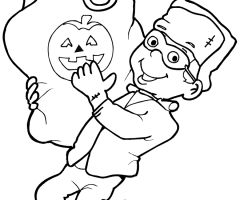 Coloriage Frankenstein Halloween