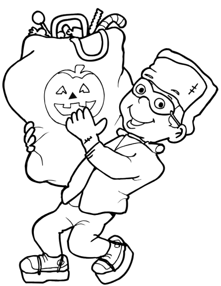 Coloriage Frankenstein Halloween