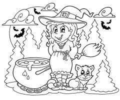 Coloriage halloween enfant