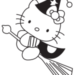 Coloriage Hello Kitty sorciere