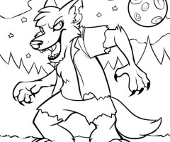 Coloriage loup-Garou