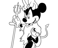 Coloriage Minnie Halloween