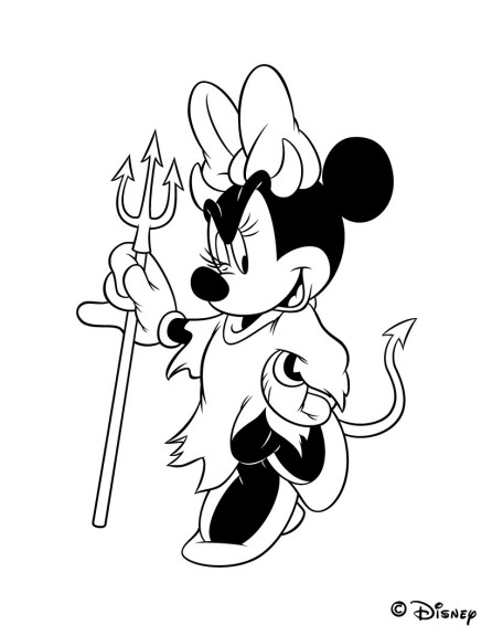 Coloriage Minnie Halloween