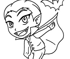 Coloriage petit vampire