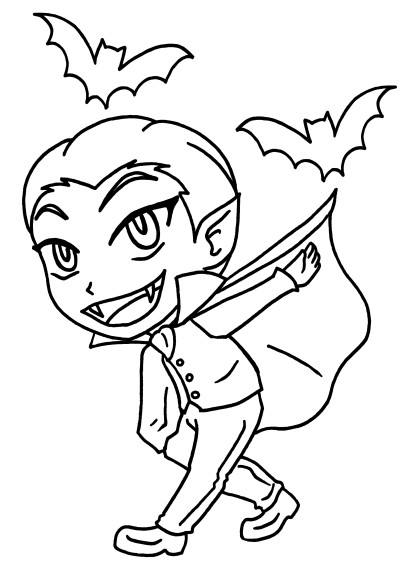 Coloriage petit vampire