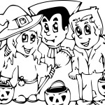 Coloriage famille halloween