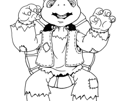 Coloriage Franklin Halloween