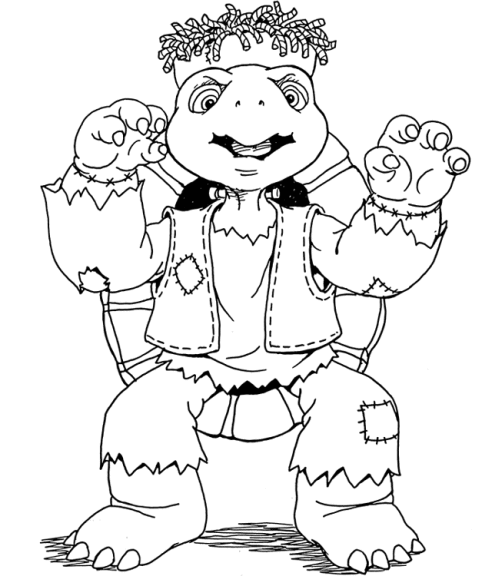 Coloriage Franklin Halloween