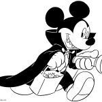 Coloriage Mickey vampire