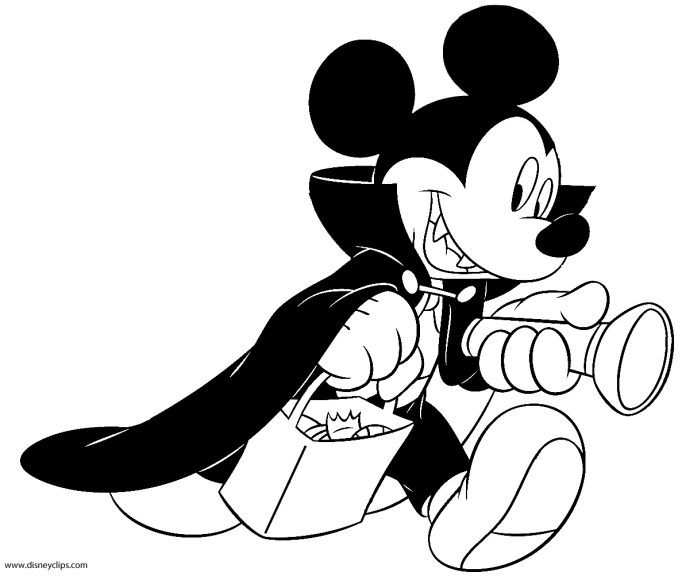 Coloriage Mickey vampire