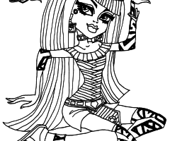 Coloriage Monster High Cleo