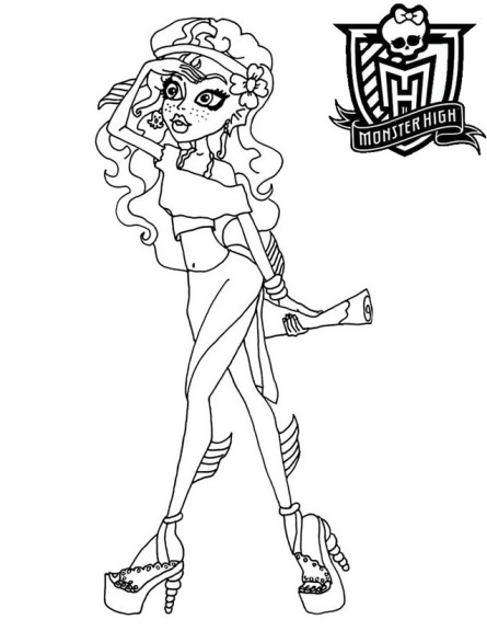 Coloriage Monster High Lagoona