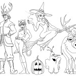 Coloriage reine des neiges halloween