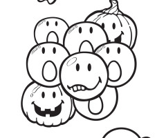 Coloriage Smiley Halloween