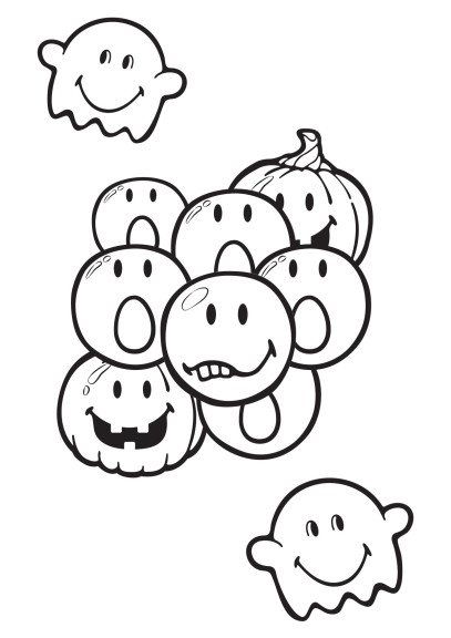 Coloriage Smiley Halloween