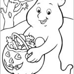 Coloriage fantôme avec des bonbons