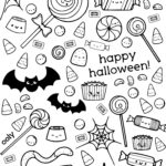 Coloriage Halloween bonbon