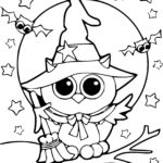 Coloriage Halloween hibou