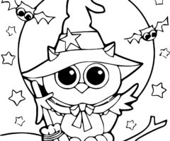 Coloriage Halloween hibou