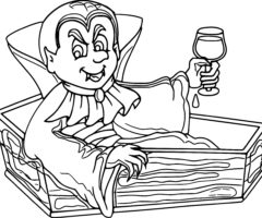 Coloriage vampire qui fait peur