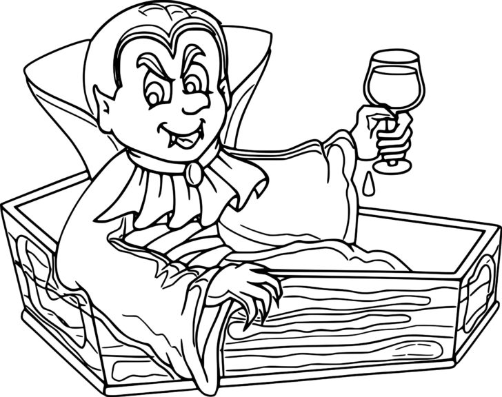 Coloriage vampire qui fait peur